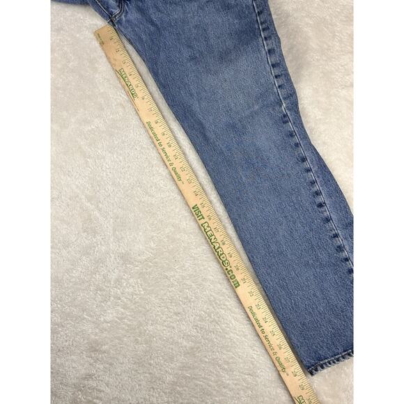 Levi's Mens 501 32x30 Original Straight Fit Jeans Med Wash Waterless Button Fly - Picture 5 of 7